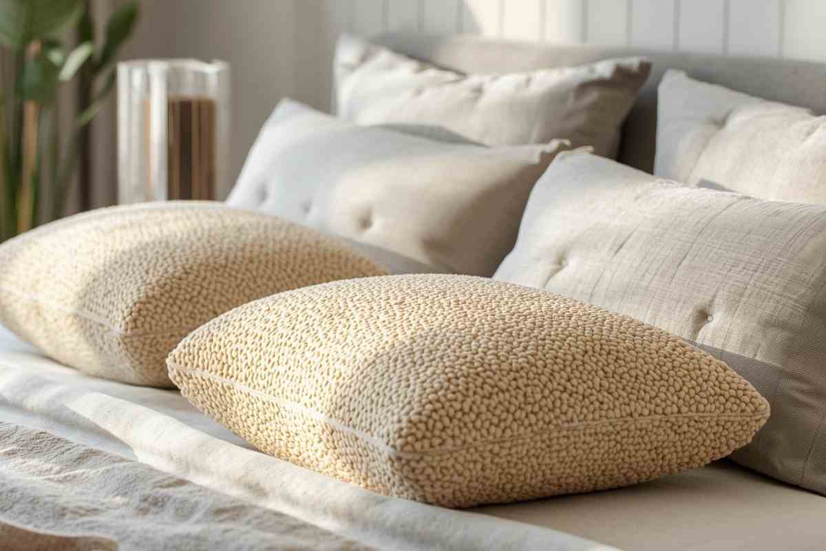 cuscini su un divano