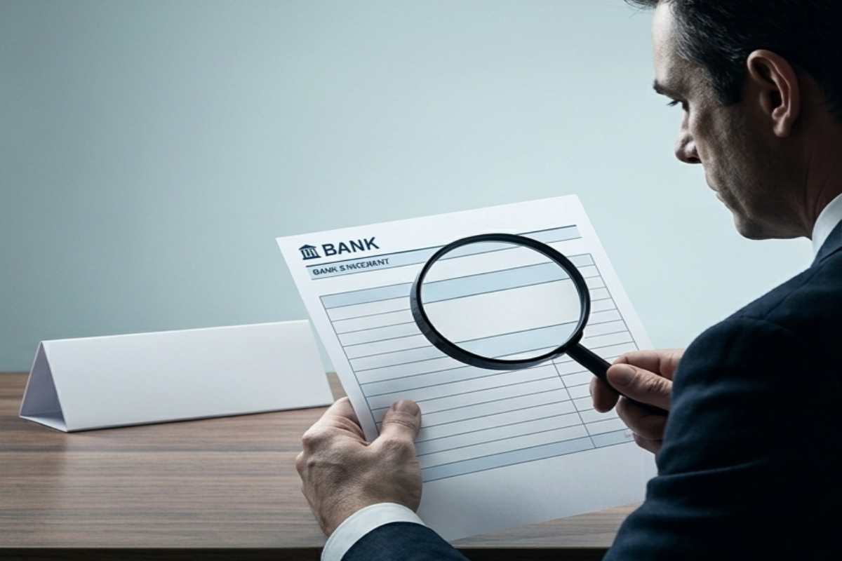 una persona fa controlli con lente di ingrandimento