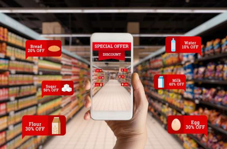 corsia supermercati e prezzi dei prodotti scontati